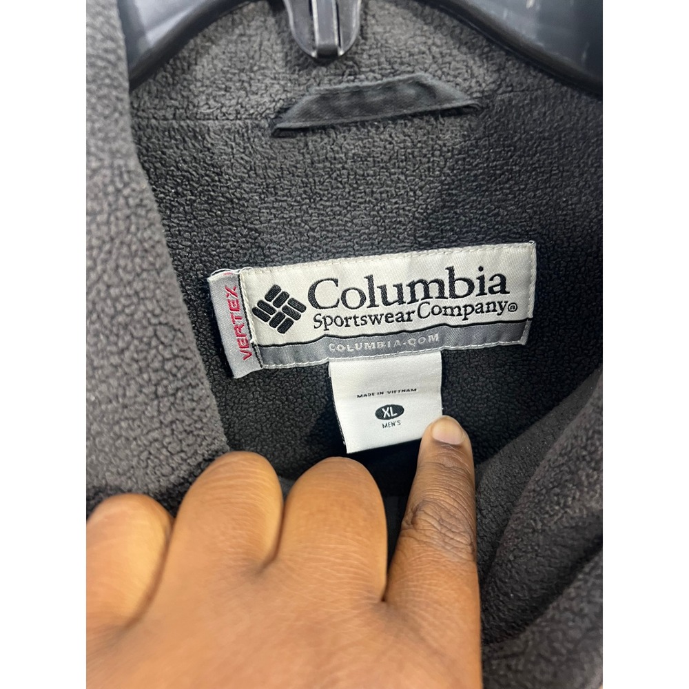 Columbia Vertex Mens Xl Black Full Zip Fleece Lined Jacket Cashman Dredging Logo View 3